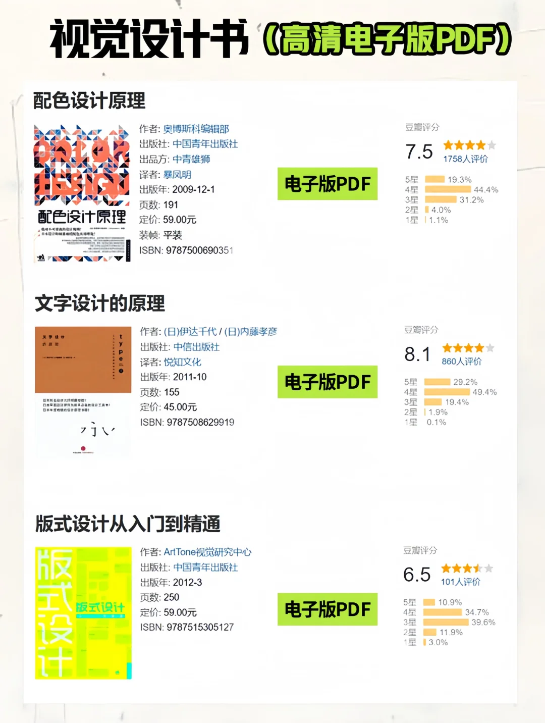 设计师必看电子书🔥高清PDF分享