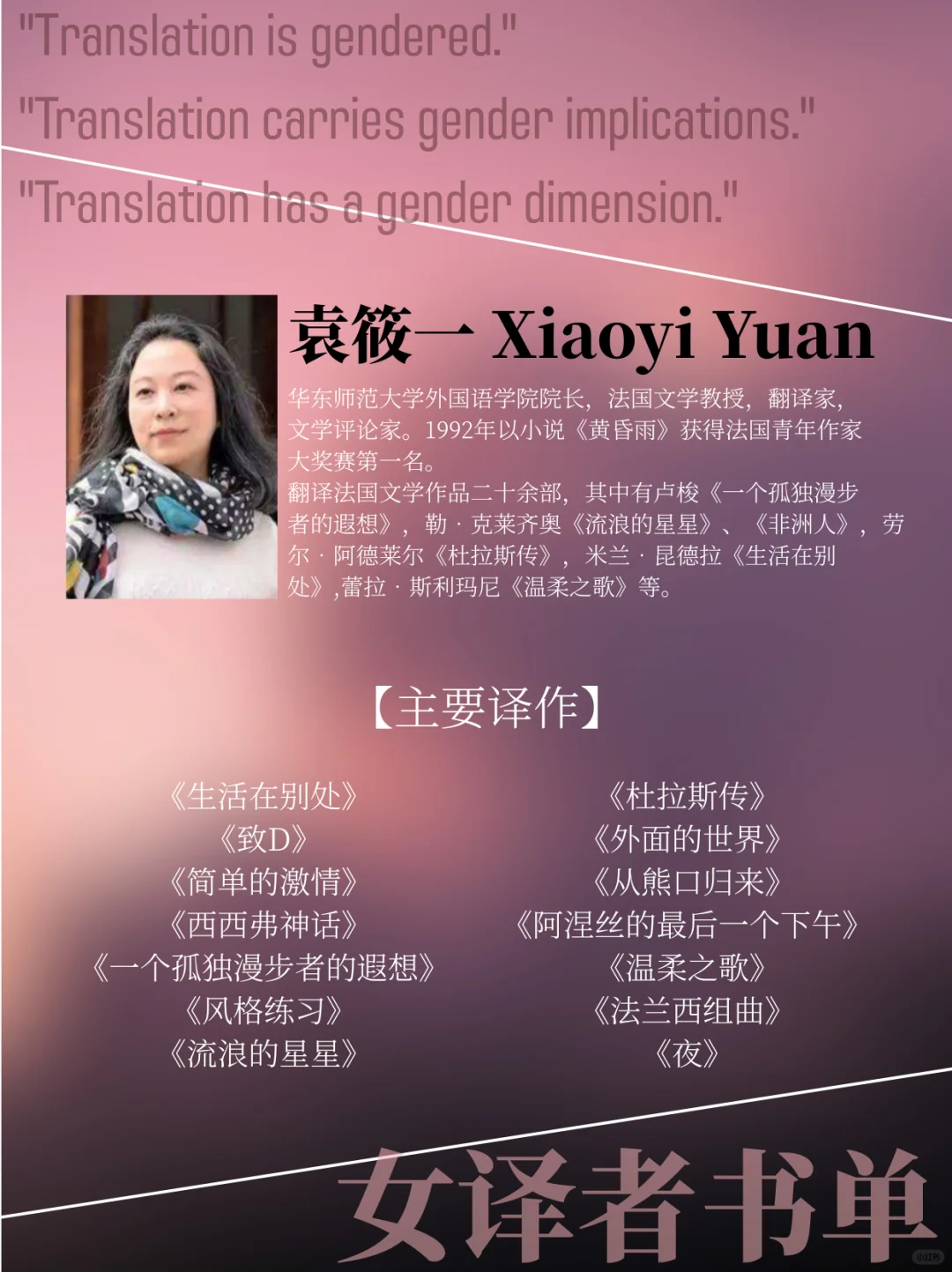 翻译是有性别的 | 全女书单