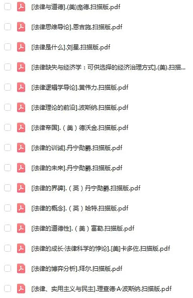 精心整理110部中外法学经典电子书全套