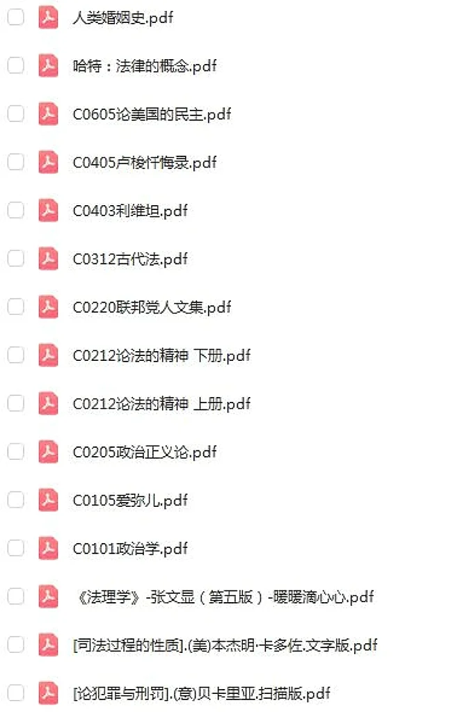 精心整理110部中外法学经典电子书全套