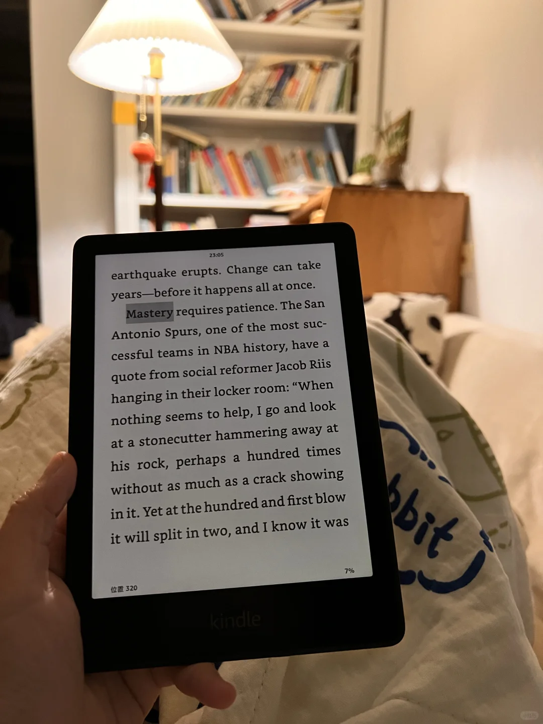 用Kindle睡前，真的好治愈！