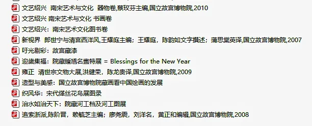 2010年以前台北故宫出版的图书电子书