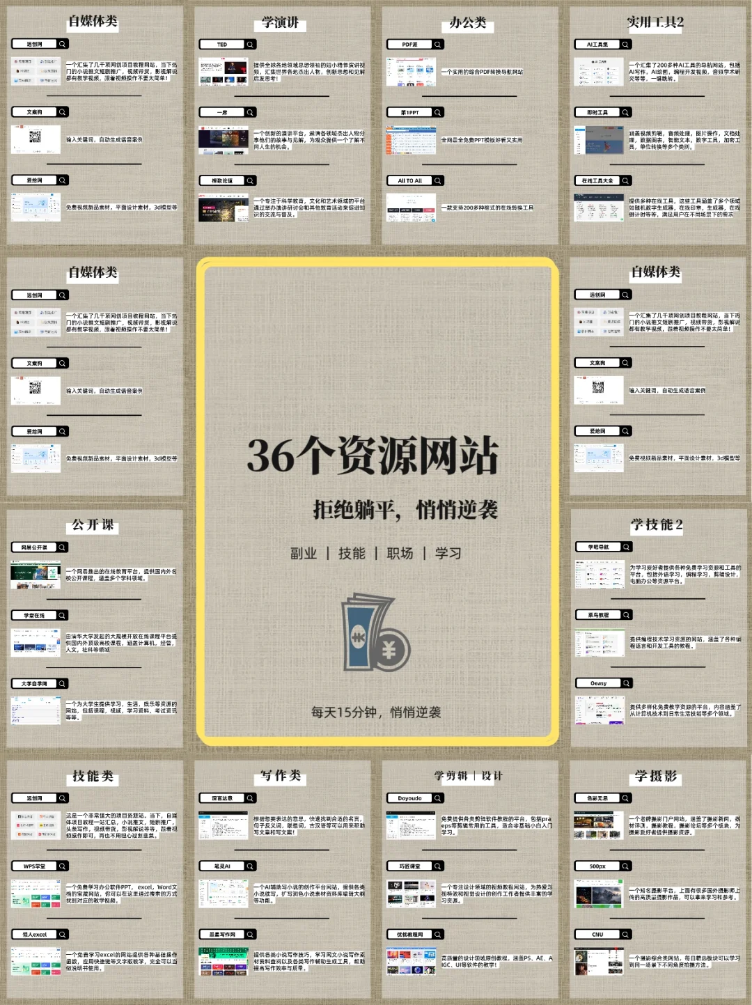 36个资源网站，好用到爆，拿走不谢