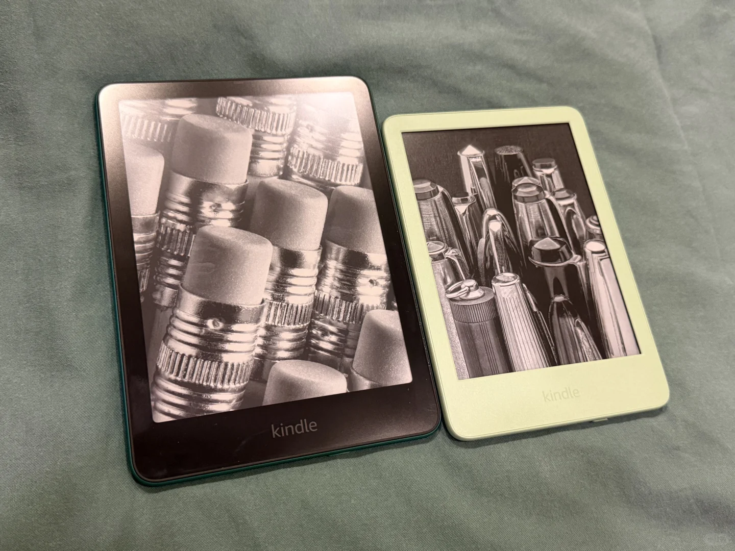 kindlepaperwhite6绿🆚Kindle2024matcha
