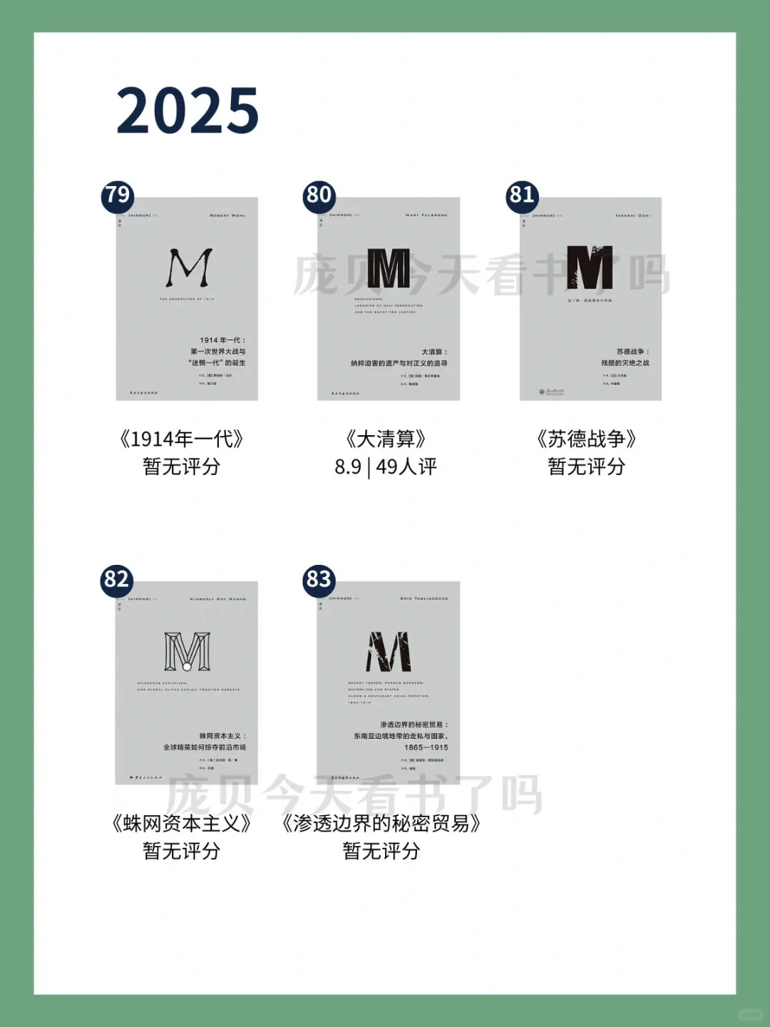 （全）📚83本「理想国译丛」书单➕评分🌿