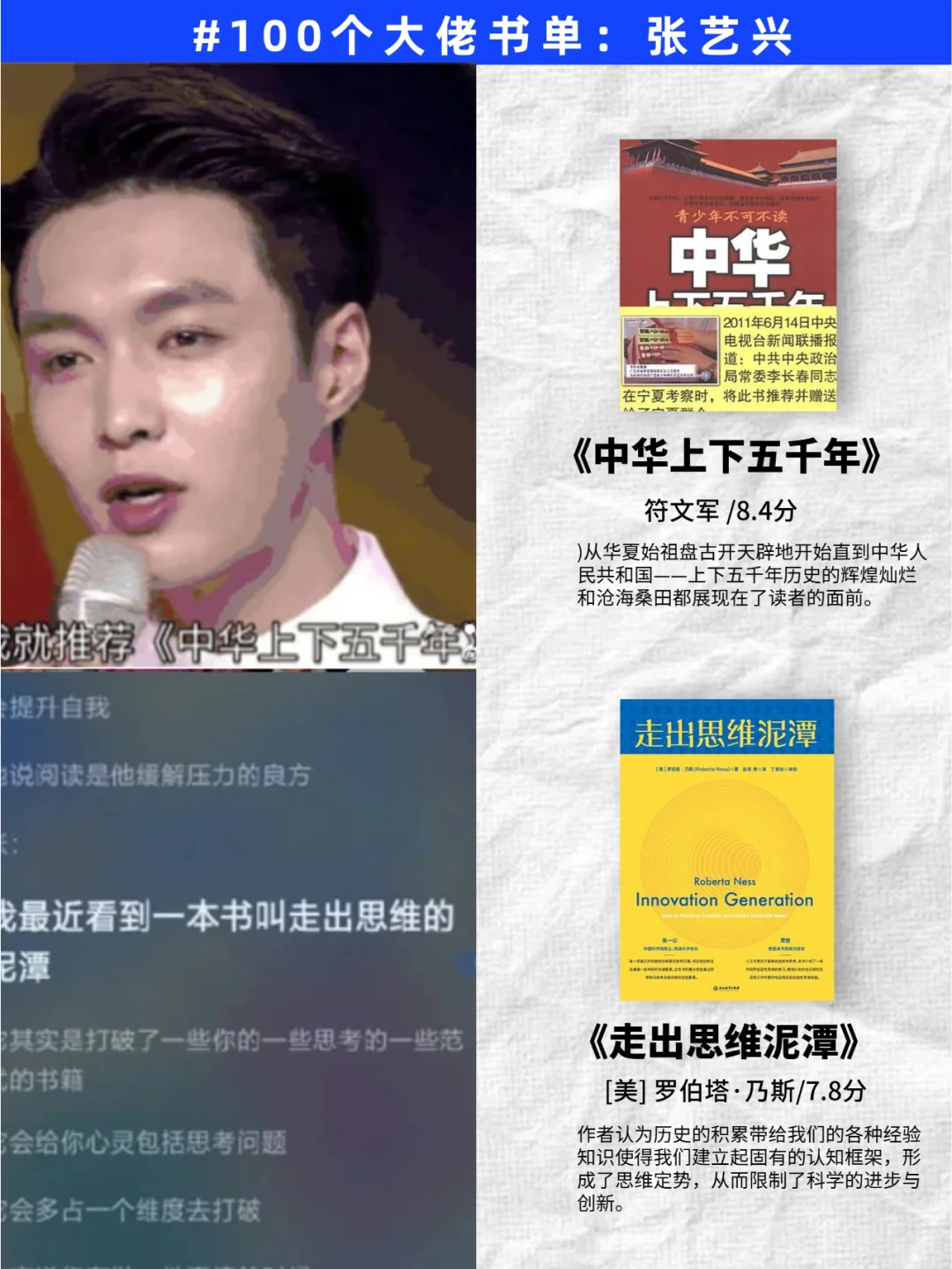 女生们请反复读张艺兴推荐的45本书！！！