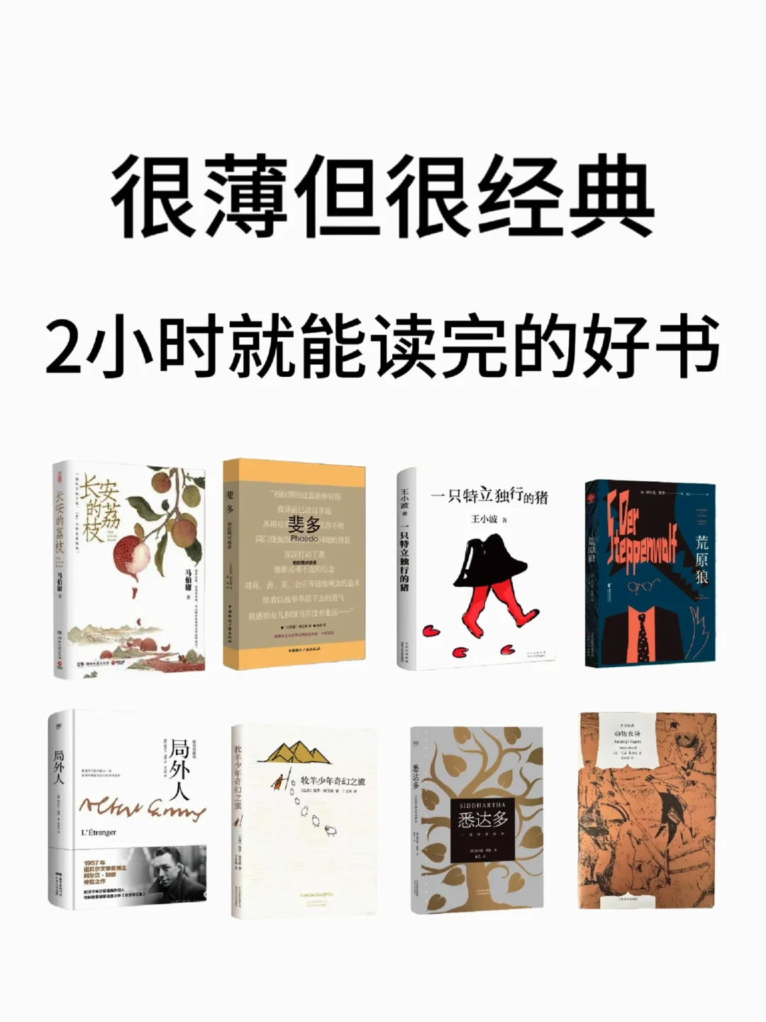 很薄但很经典💥2小时就能读完的8本好书！