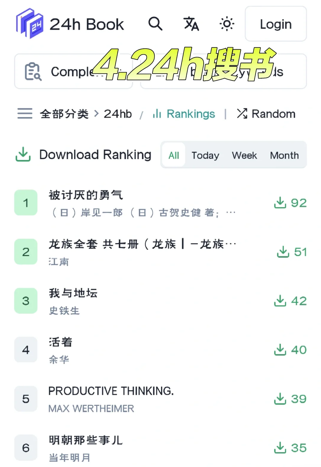 📖【书籍】分享5个阅读网承包所有需求！