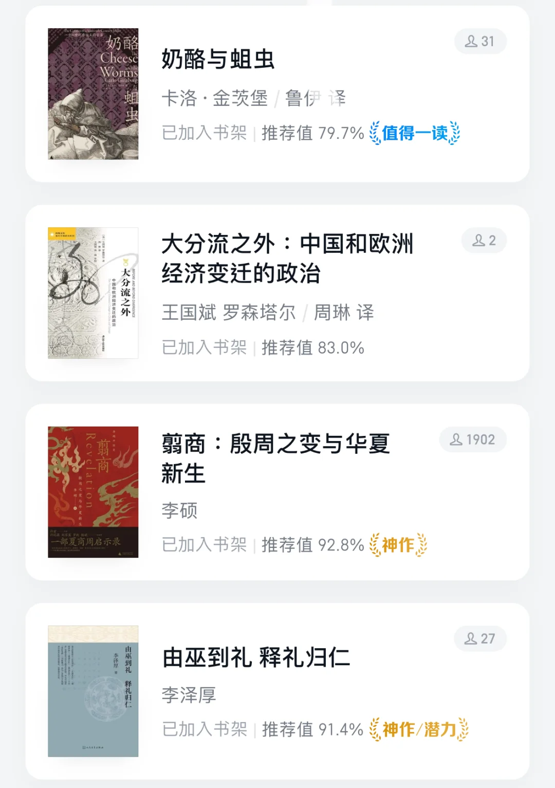 🚢985历史系混子｜2024年度书单分享📖