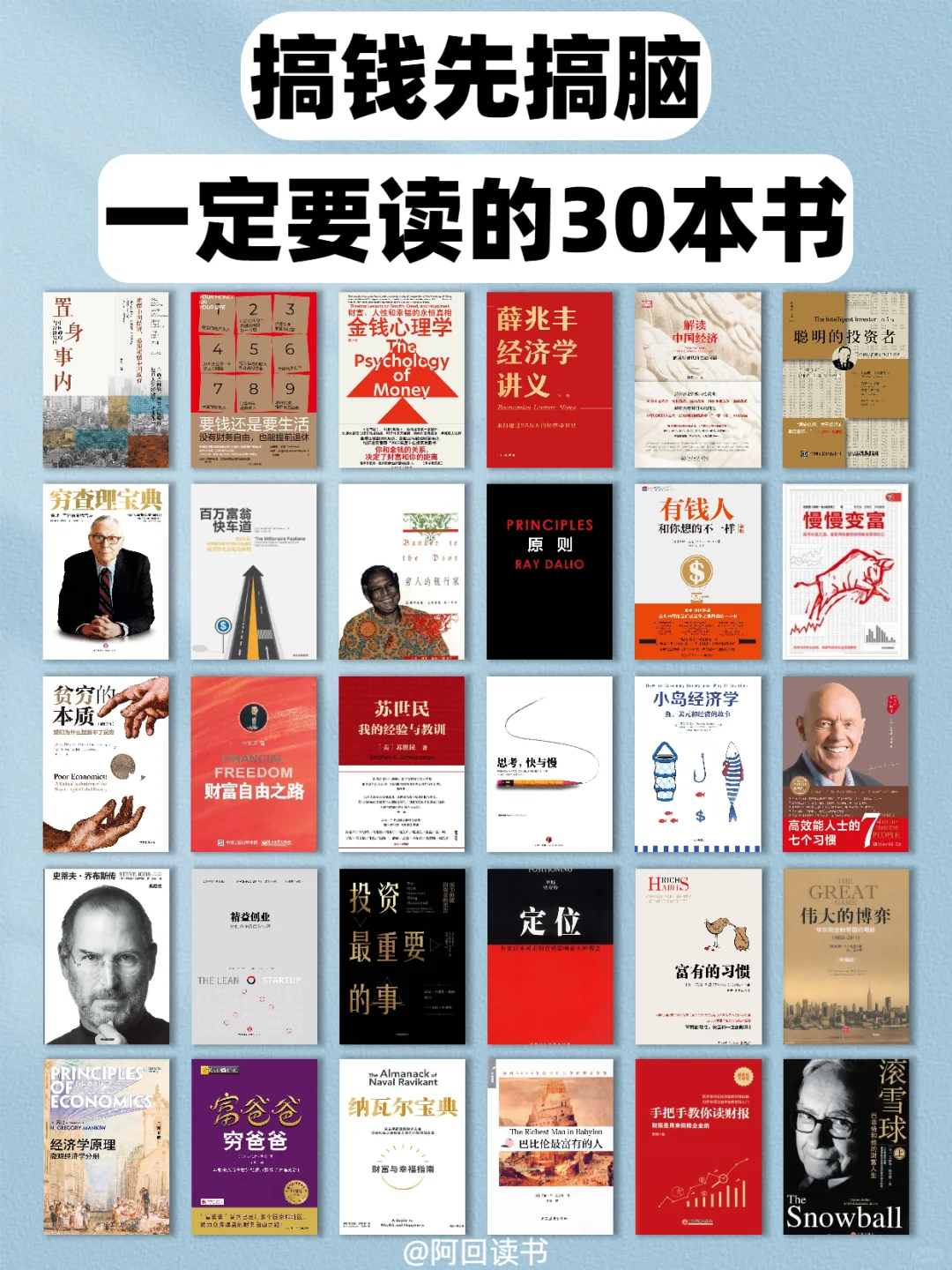 搞钱先搞脑|30本必读搞钱书籍❗️