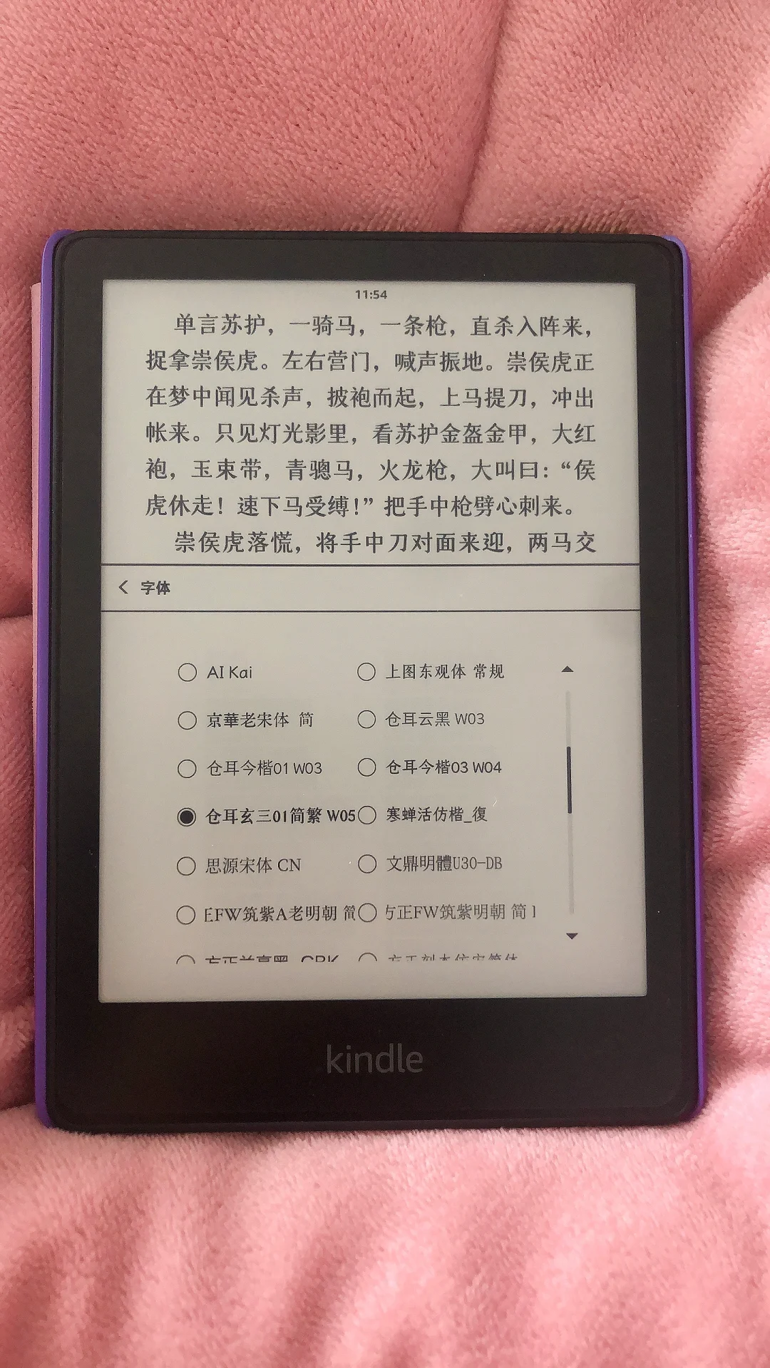 Kindle的生词真好用，还有好多好看的字体