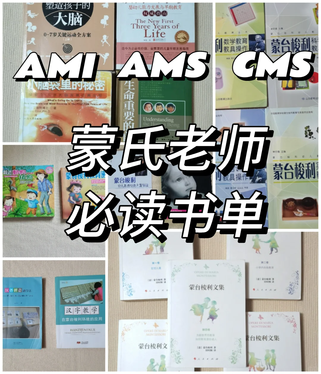 蒙氏老师必备的书单+手册+教案