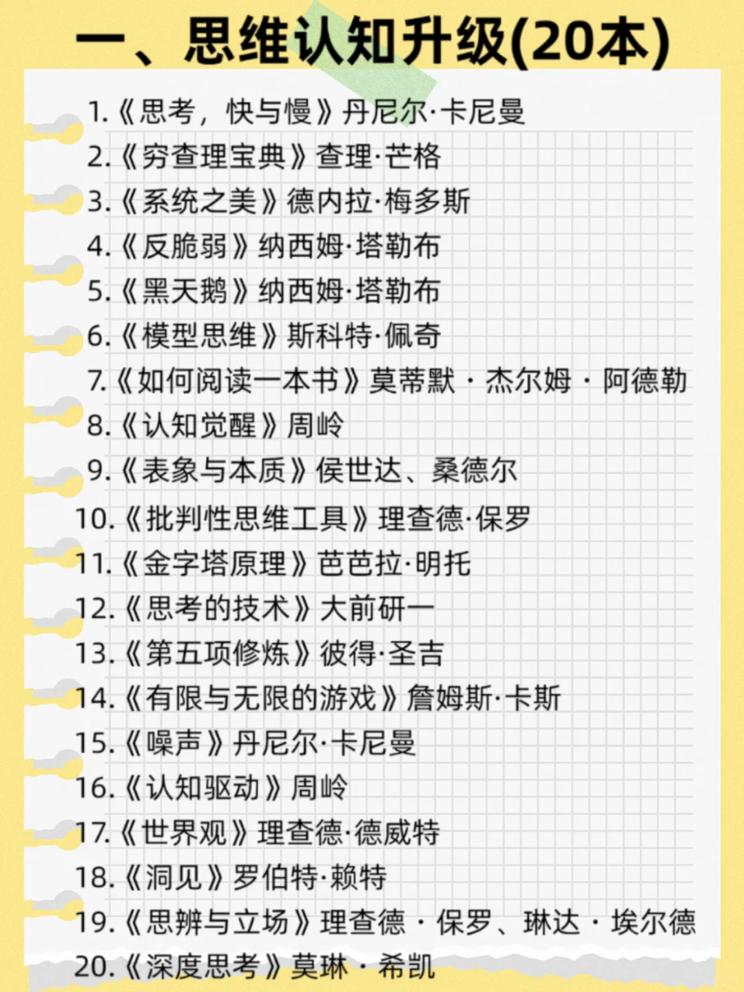 deepseek提供的100本个人成长书单