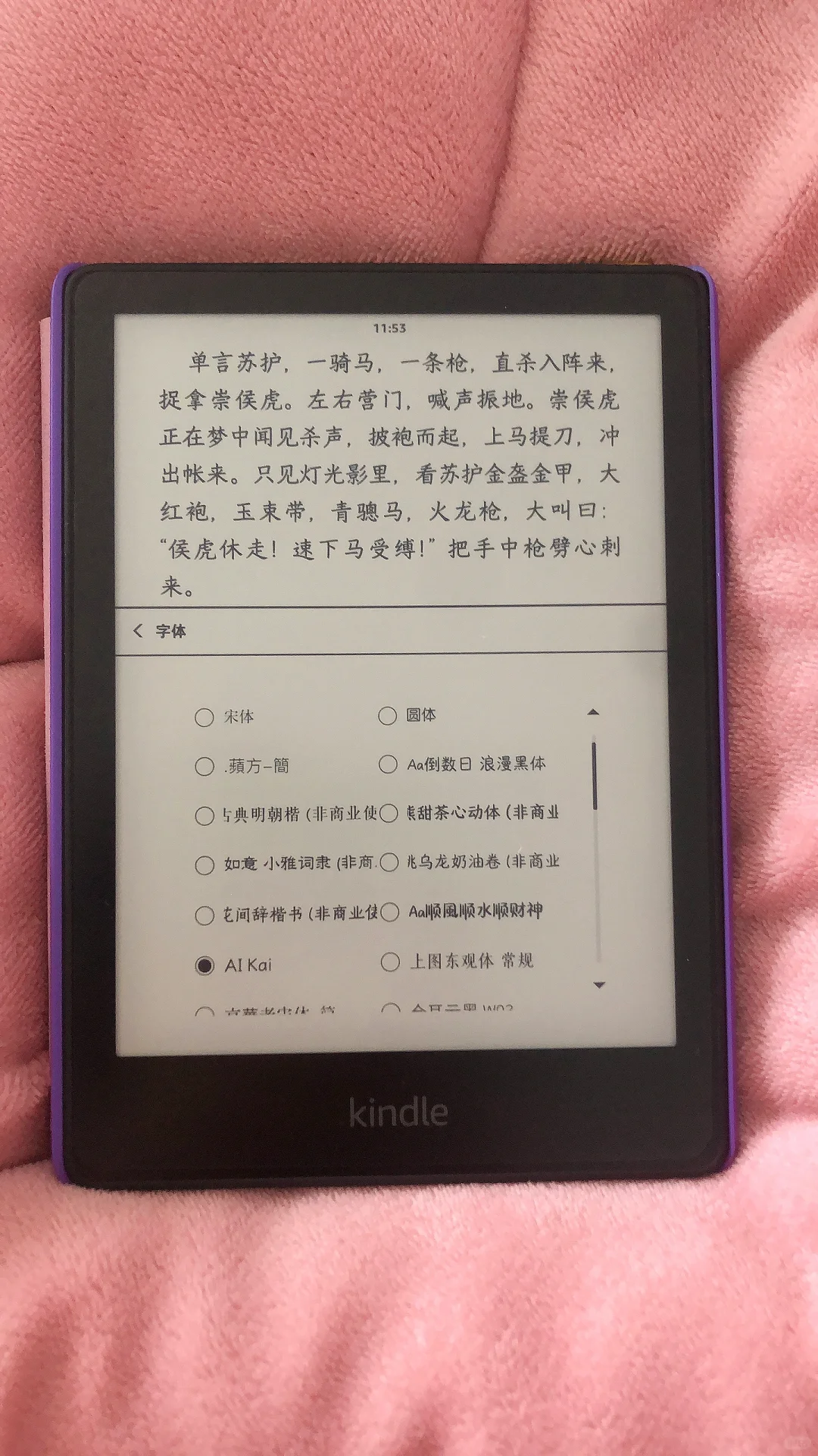 Kindle的生词真好用，还有好多好看的字体