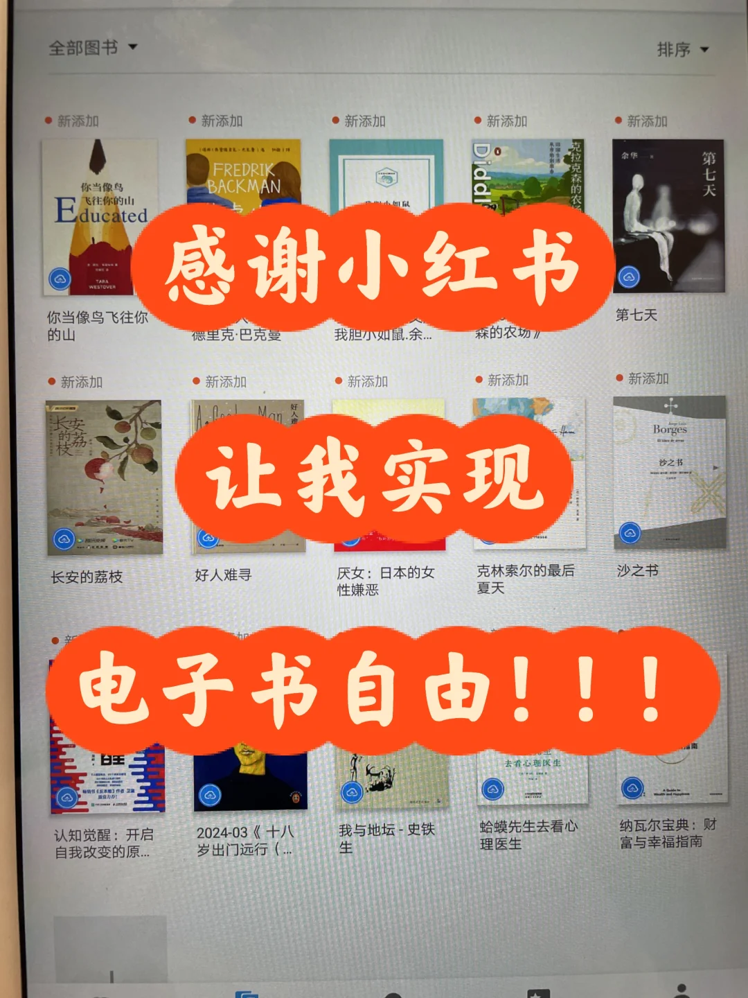 感谢🙏小红书让我实现电子书自由！！