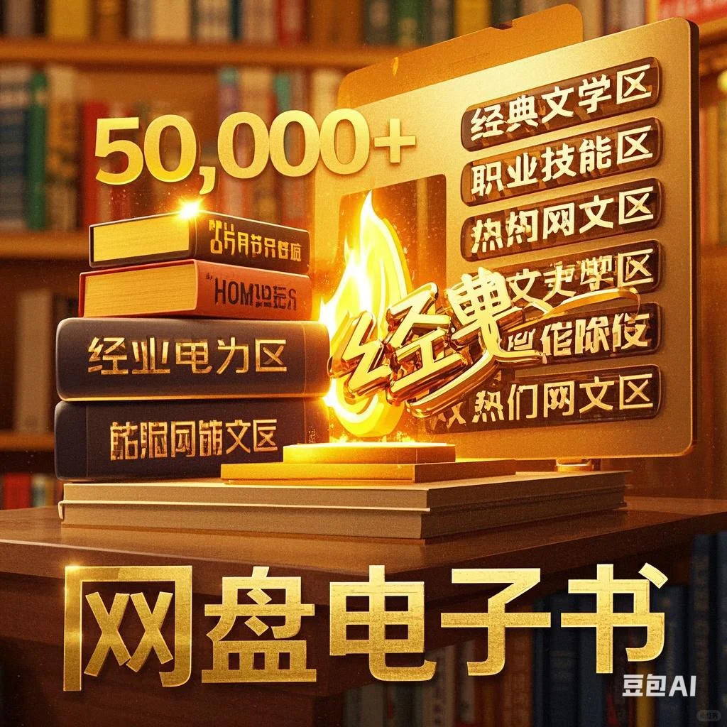 🔥《私藏5W册电子书库！30秒到任何领域专