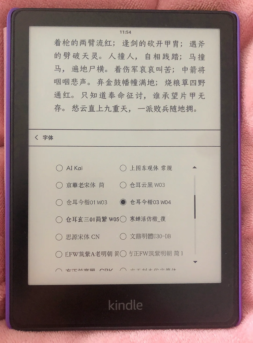 Kindle字体分享，kindle生僻词带拼音好用