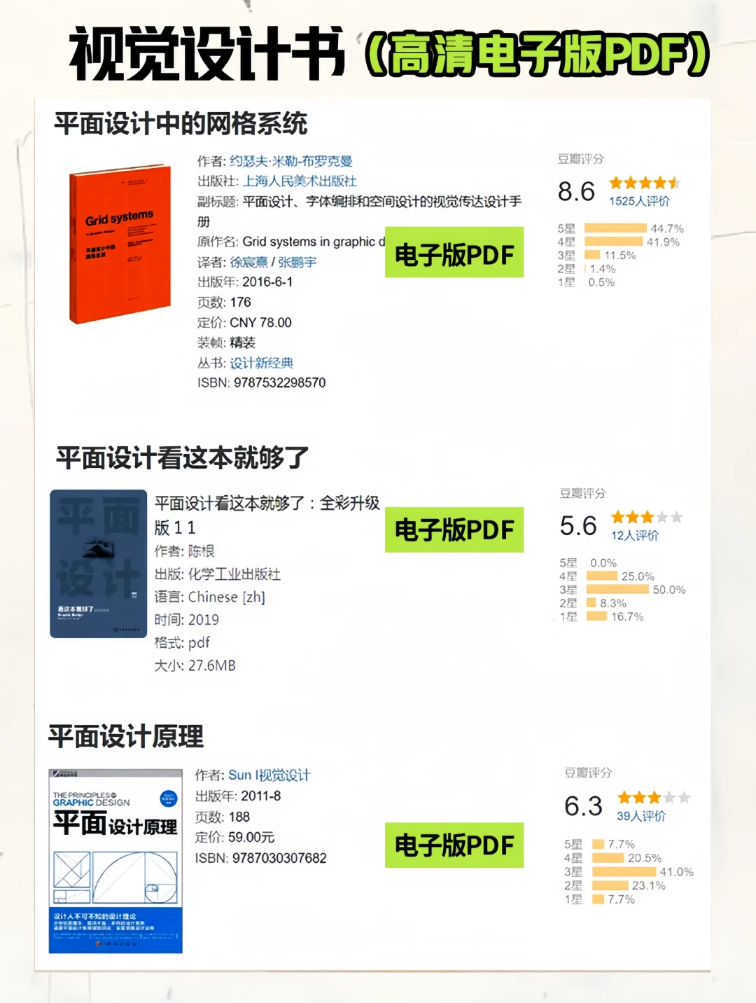 设计师必看电子书🔥分享高清PDF