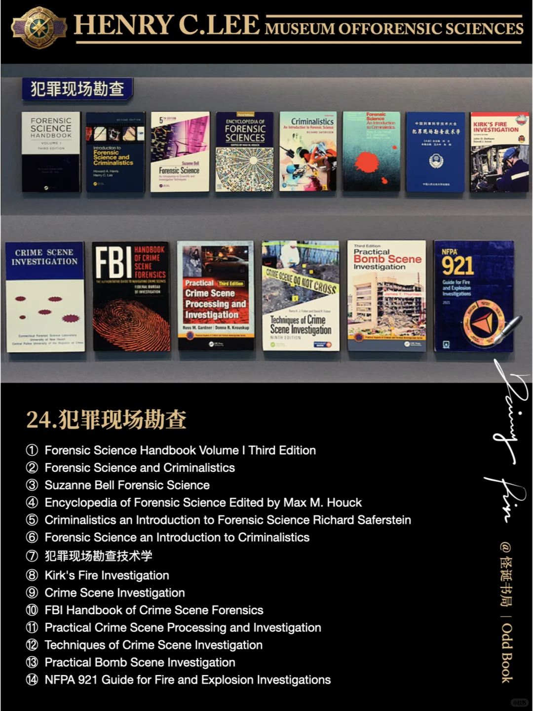 🎩 Dr. Lee 刑事科学专业书单来了～