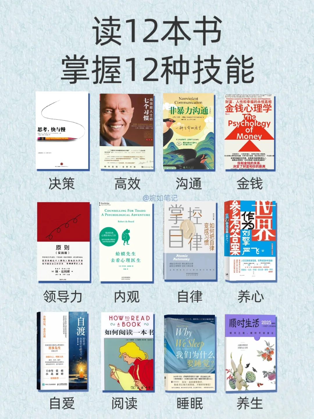 读12本书掌握12种技能｜女性成长书单