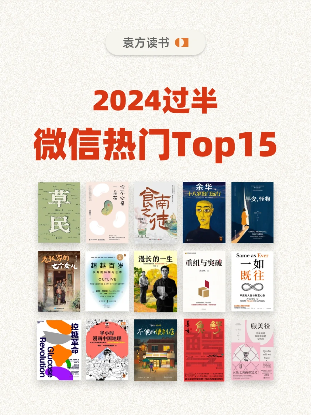 🌟微信读书2024上，新书Top15❗✨