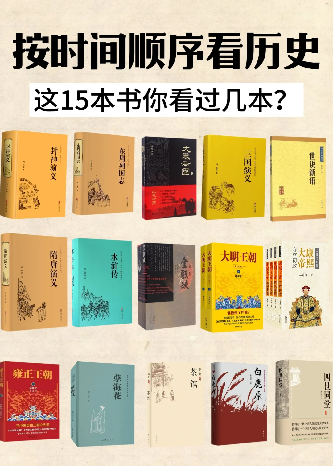 ⏳从先秦到民国！🔥必看的15本历史名著