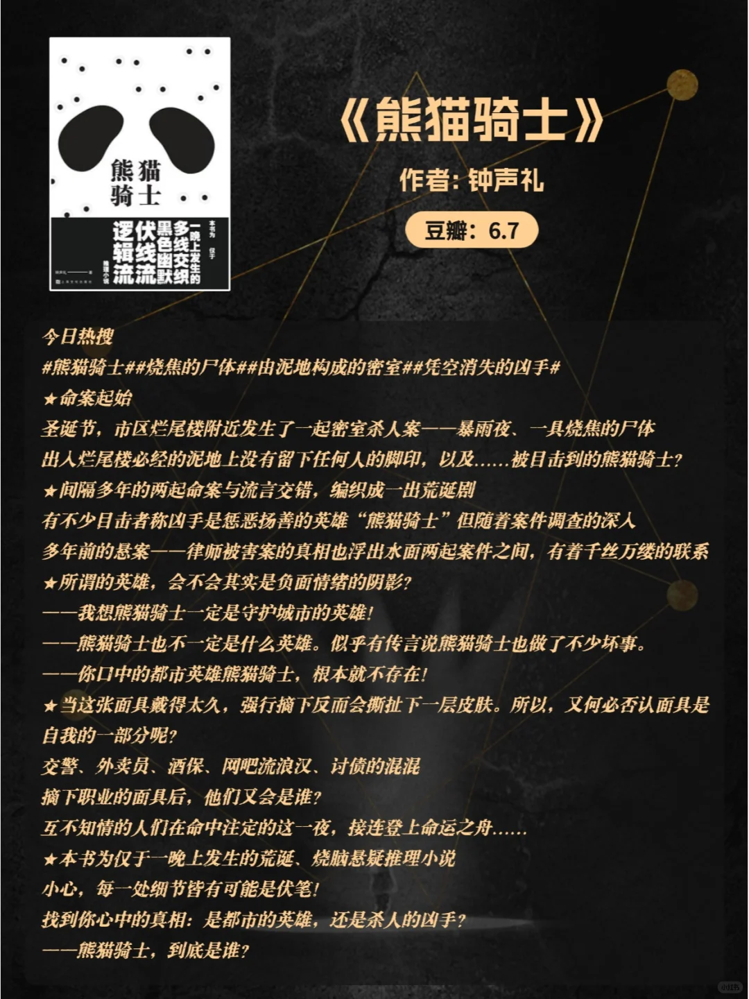 悬疑推理迷必看❗ 最新豆瓣高分书单来袭