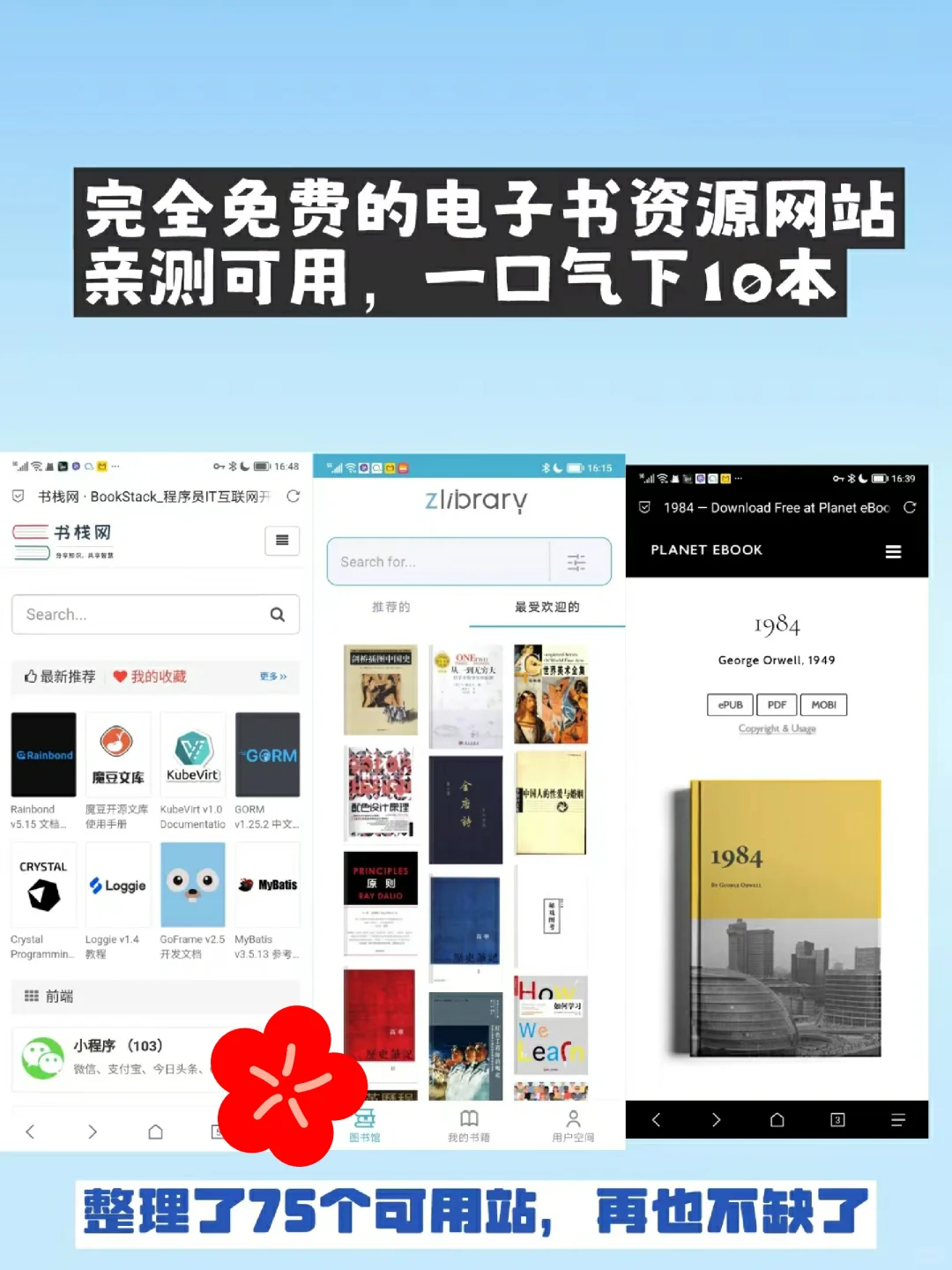 完全免费🆓电子书下载网站 丨 再也不愁