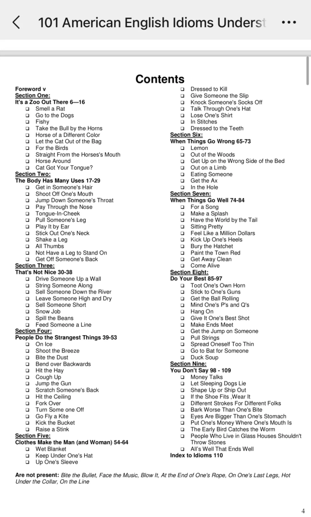 101 American English Idioms 电子书 pdf