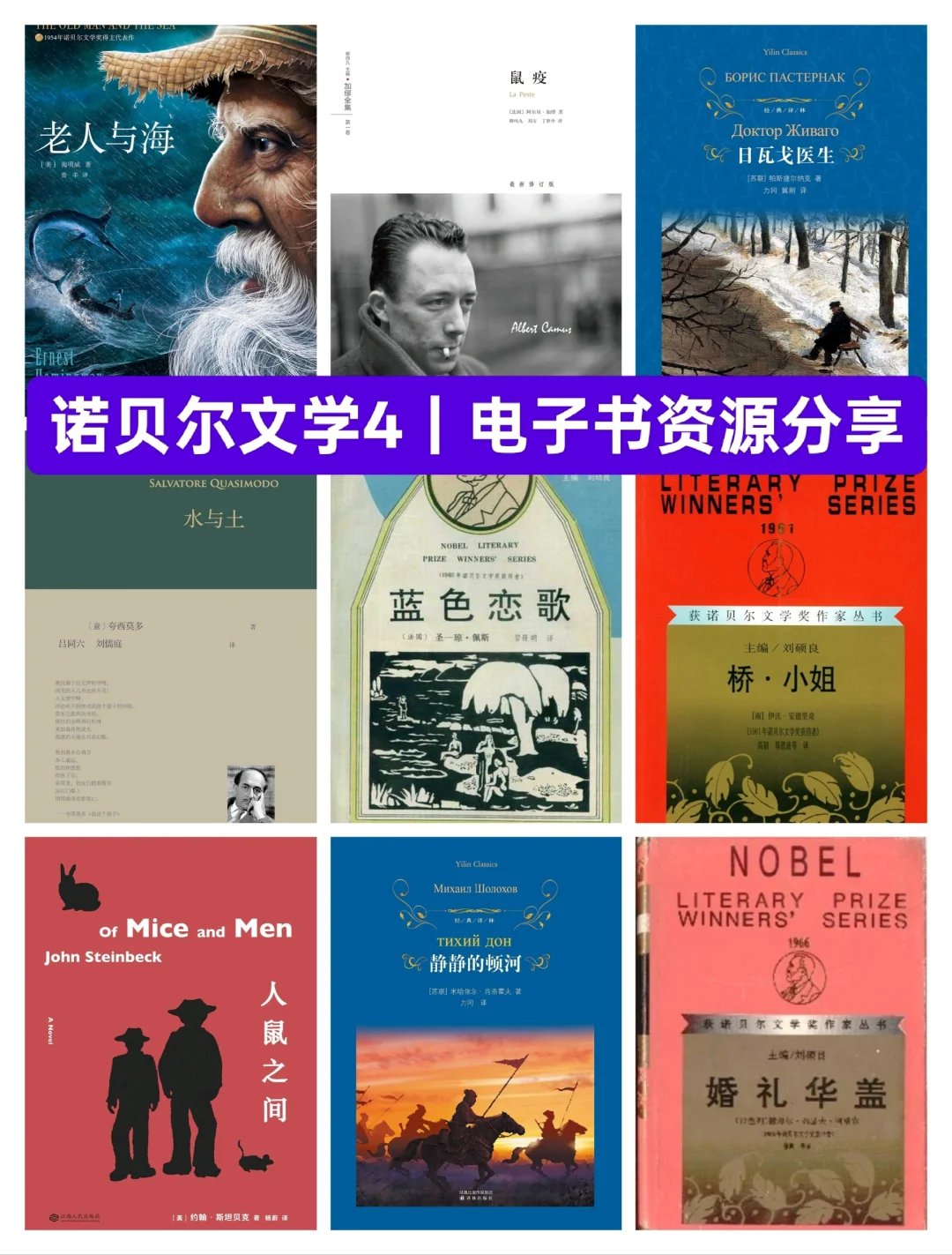 看这些就够了！诺贝尔文学｜电子书资源分享