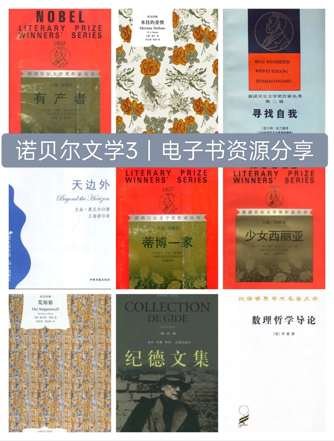 看这些就够了！诺贝尔文学｜电子书资源分享