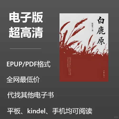 电子书《白鹿原》0.8元