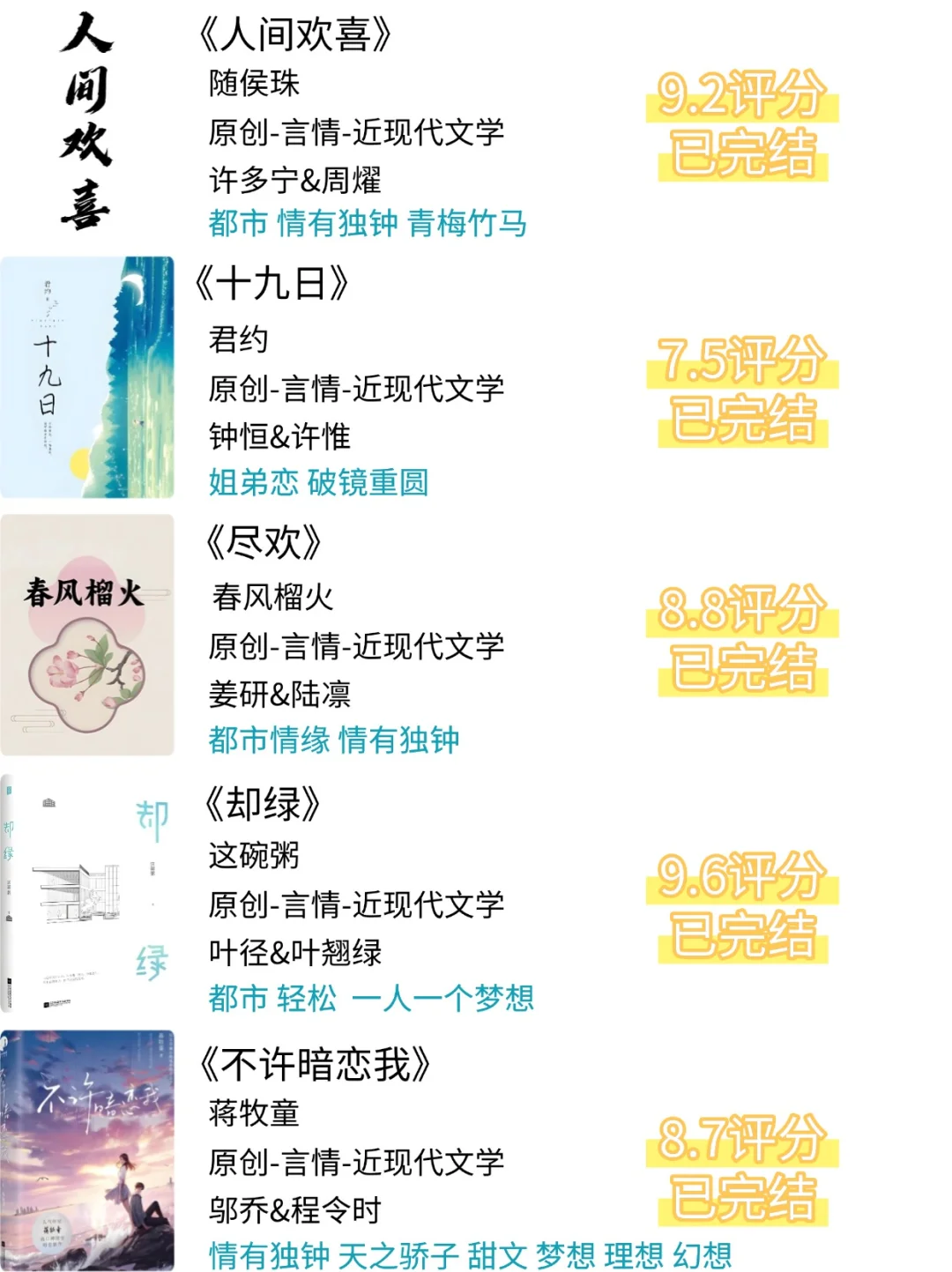 端午书单❗28本看不腻的破镜重圆文😉