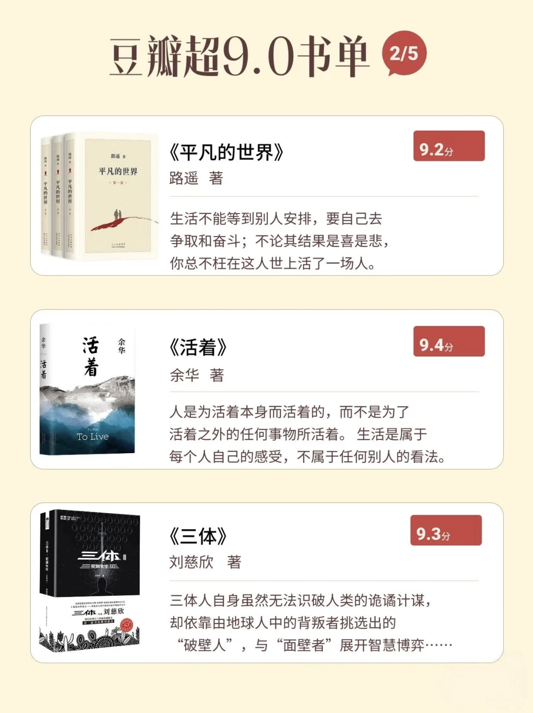 📚豆瓣超9.0高分书单 | 你读过几本？