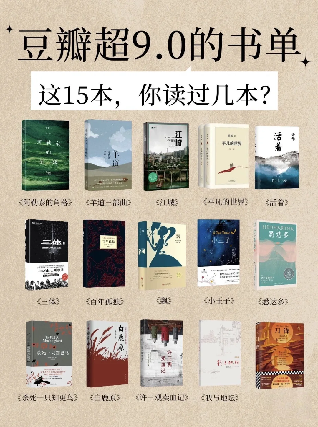 📚豆瓣超9.0高分书单 | 你读过几本？