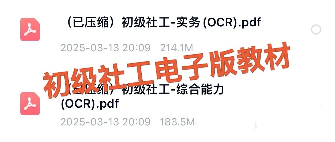 2025年初级社会工作者初级社工电子版pdf