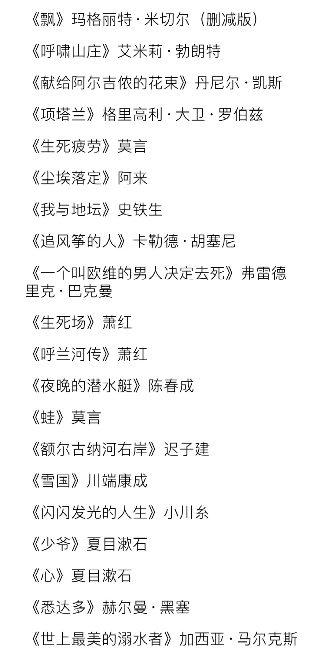 我的2023年书单