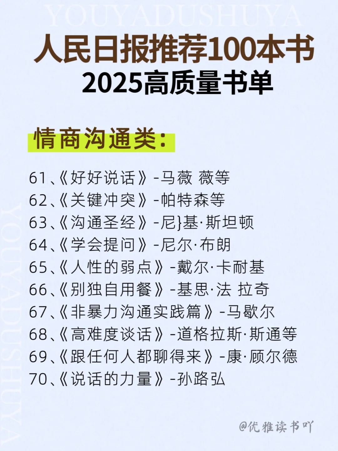🔥人民日报推 荐100本好书，你读过几本？