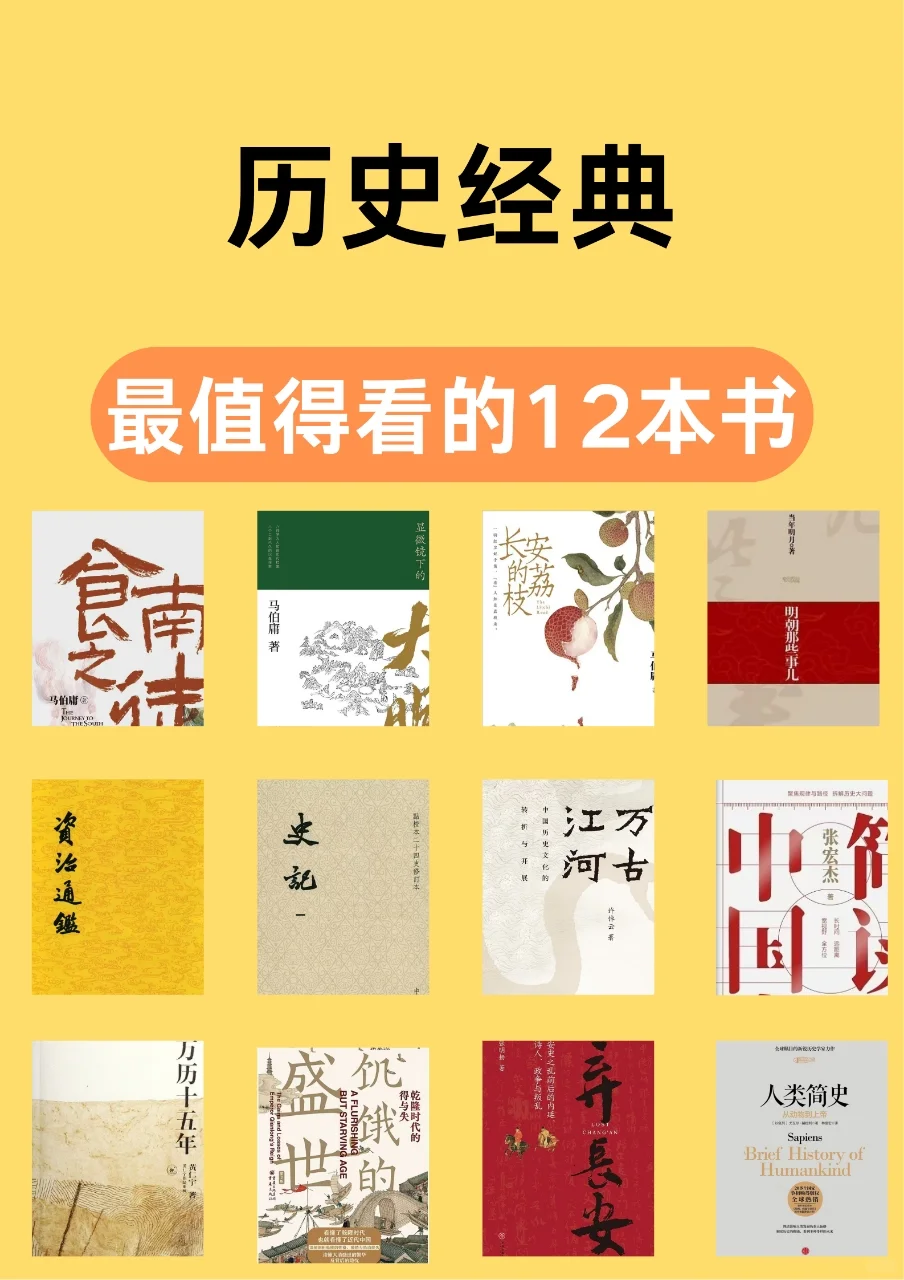 经典历史书单🔥让你看透人性，平和心态
