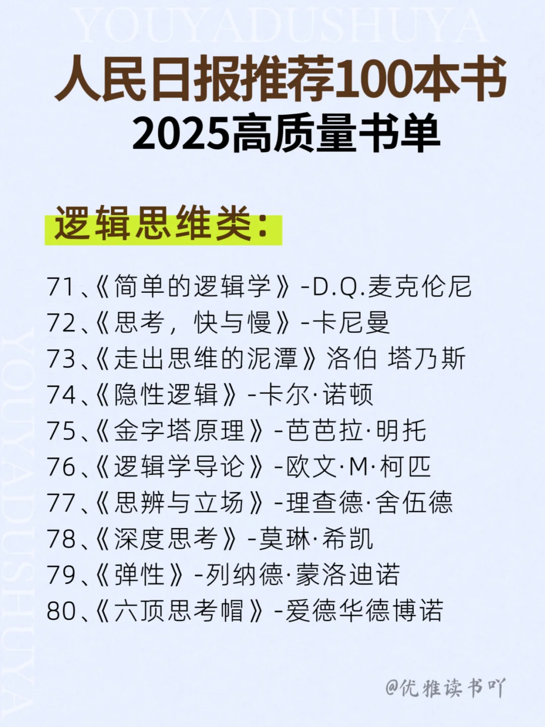 🔥人民日报推 荐100本好书，你读过几本？