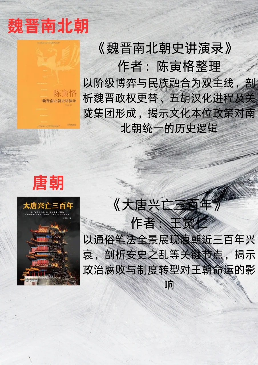 一生必读的历史书单｜一个朝代只推一本书