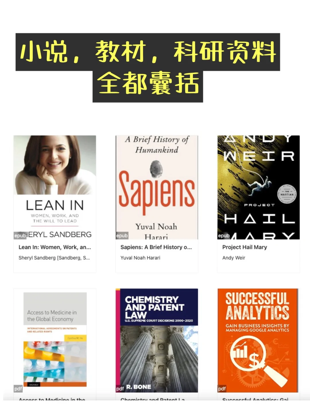 🌟不可错过的电子书库！