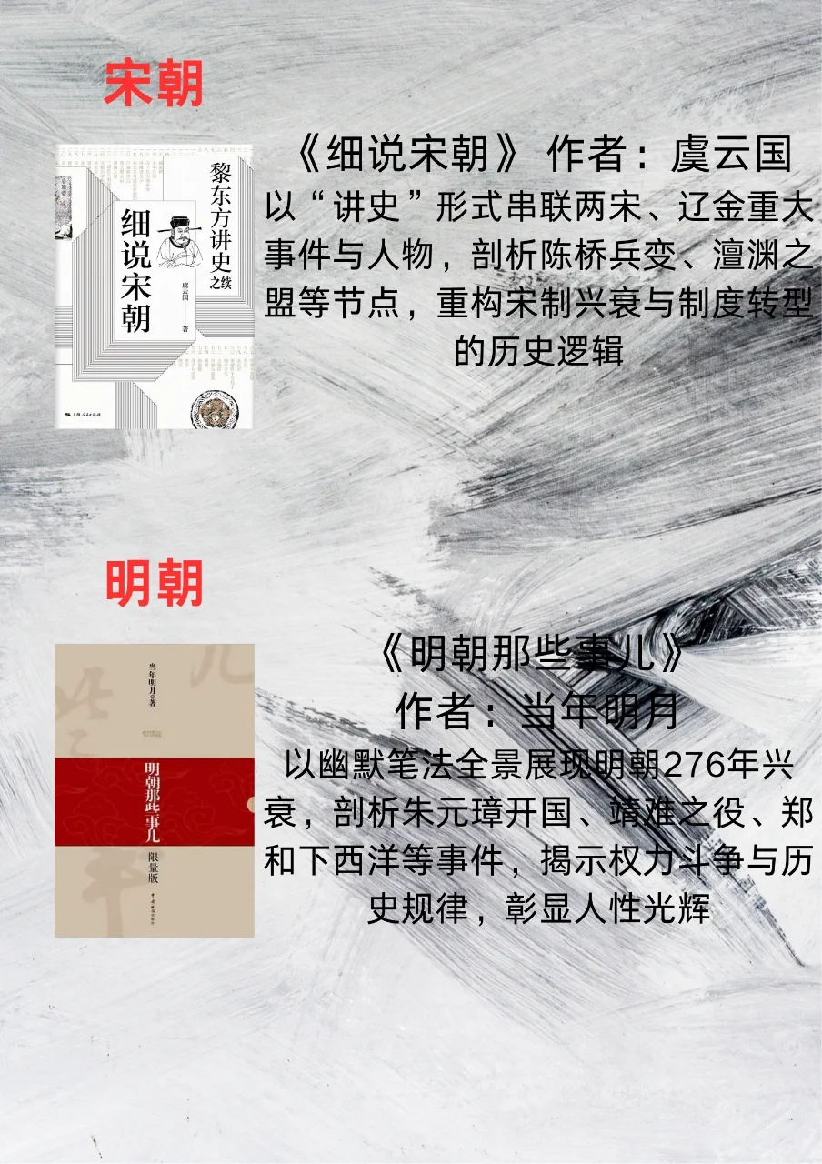 一生必读的历史书单｜一个朝代只推一本书