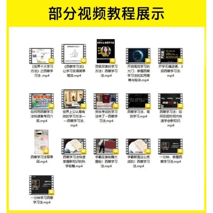 西蒙学习法 视频音频PDF电子书教程高效