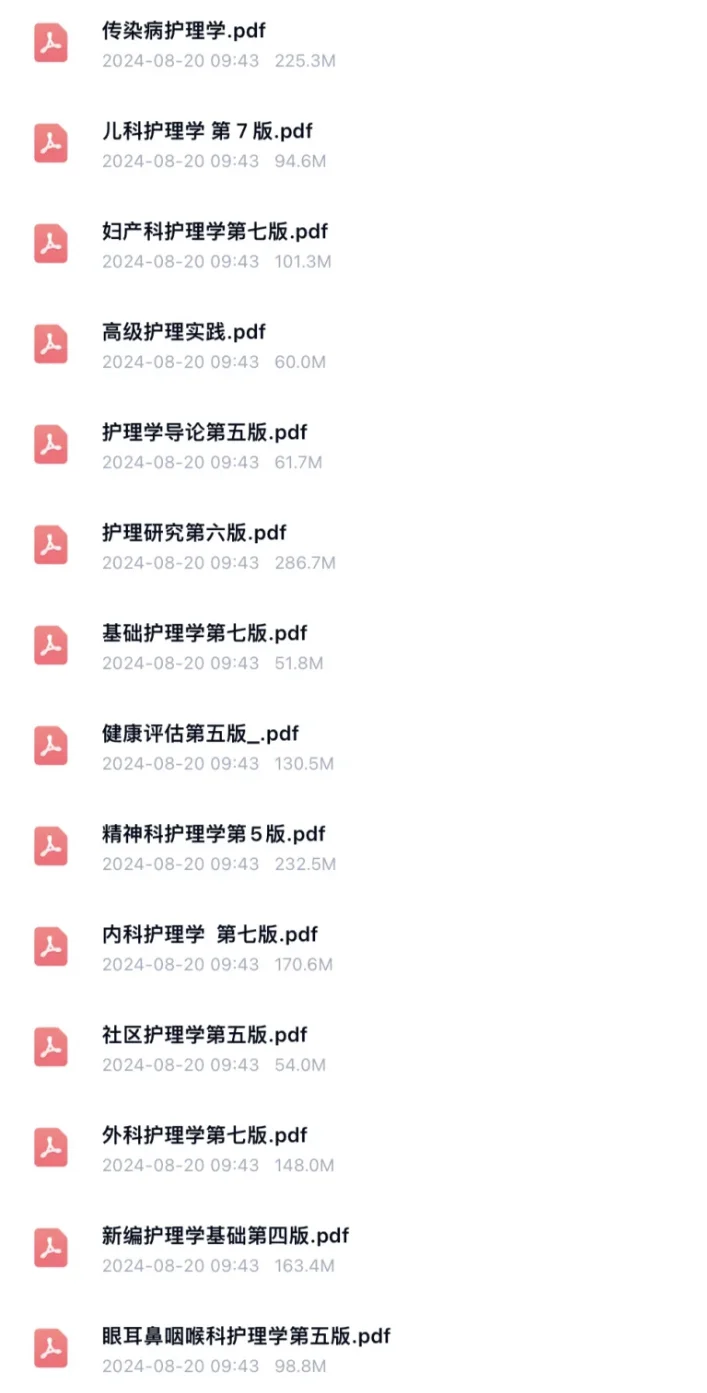护理学自用电子版资料