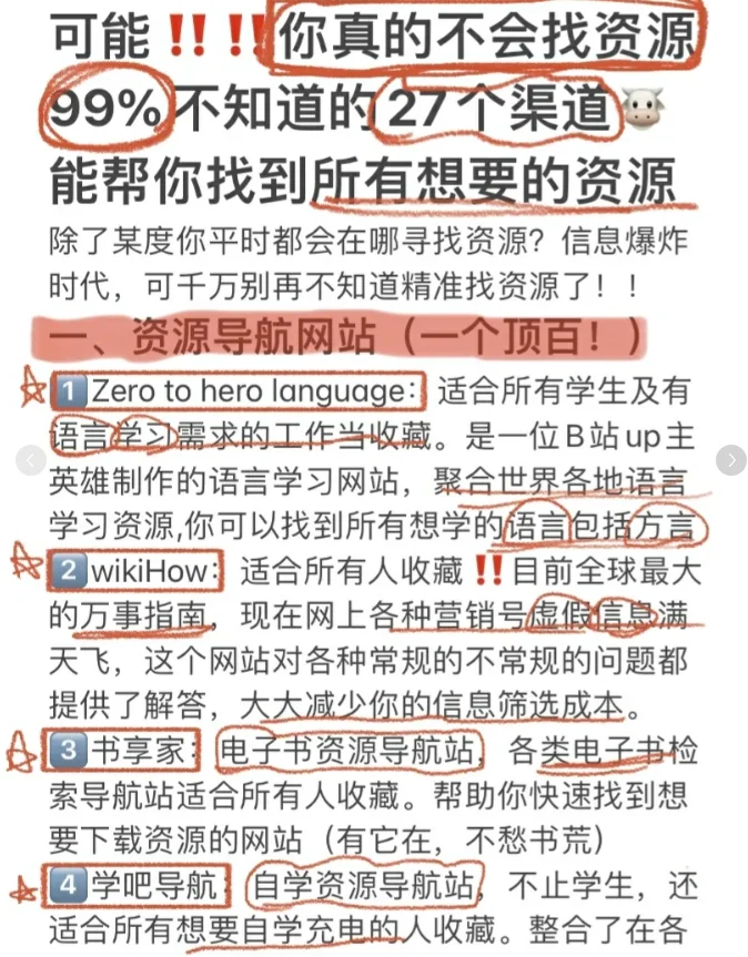 帮你找到所有想要资源的27个渠道