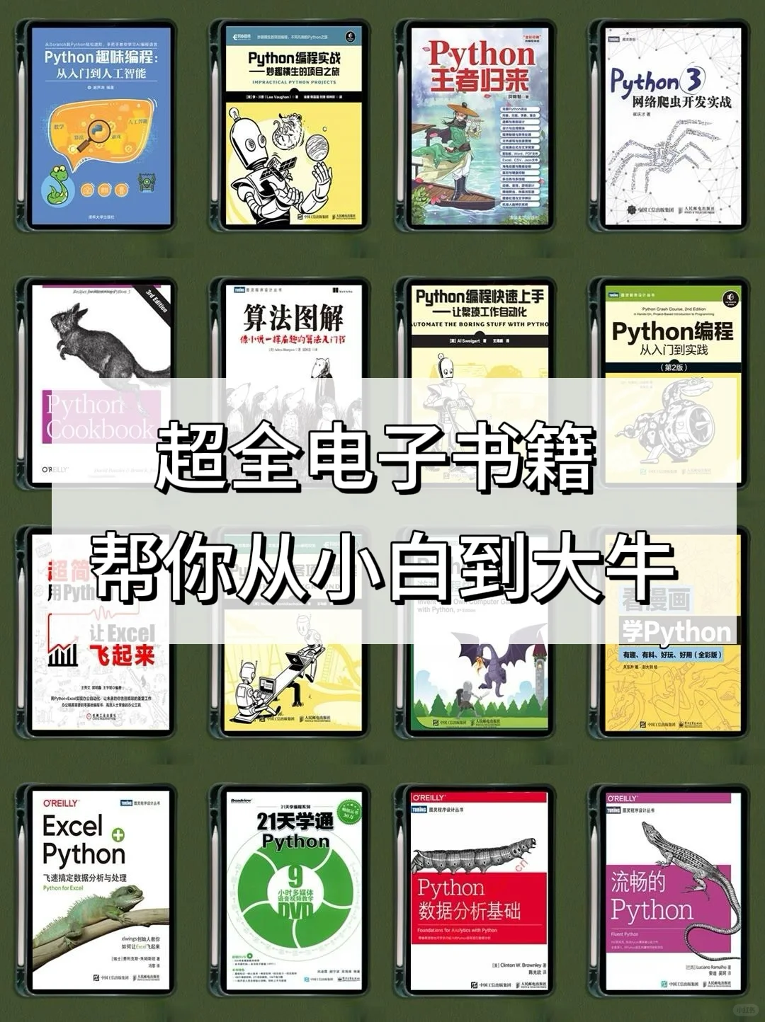 Python超全电子书合集，帮你从小白到大牛