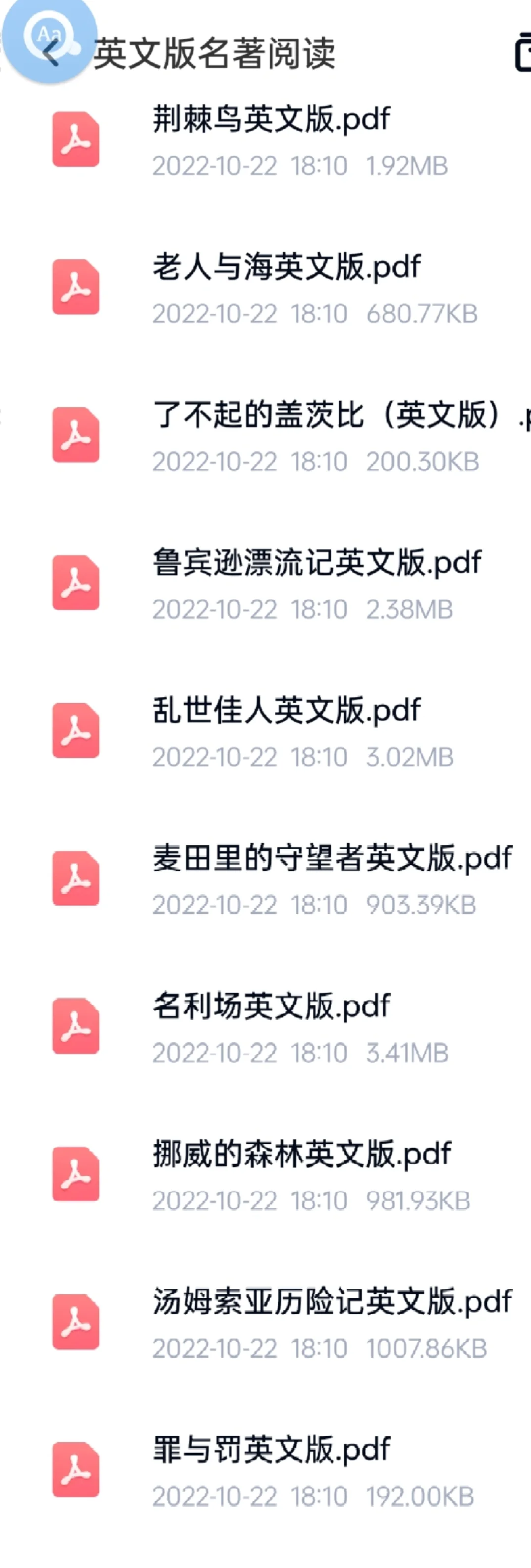 我看👀是谁还没有英文版名著