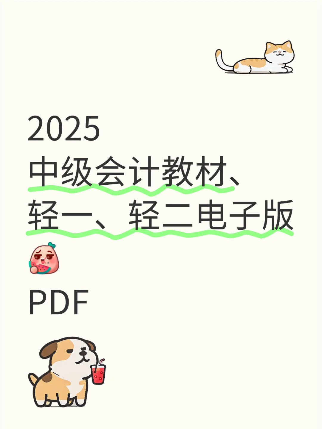 25中级会计教材电子版、轻一轻二电子版