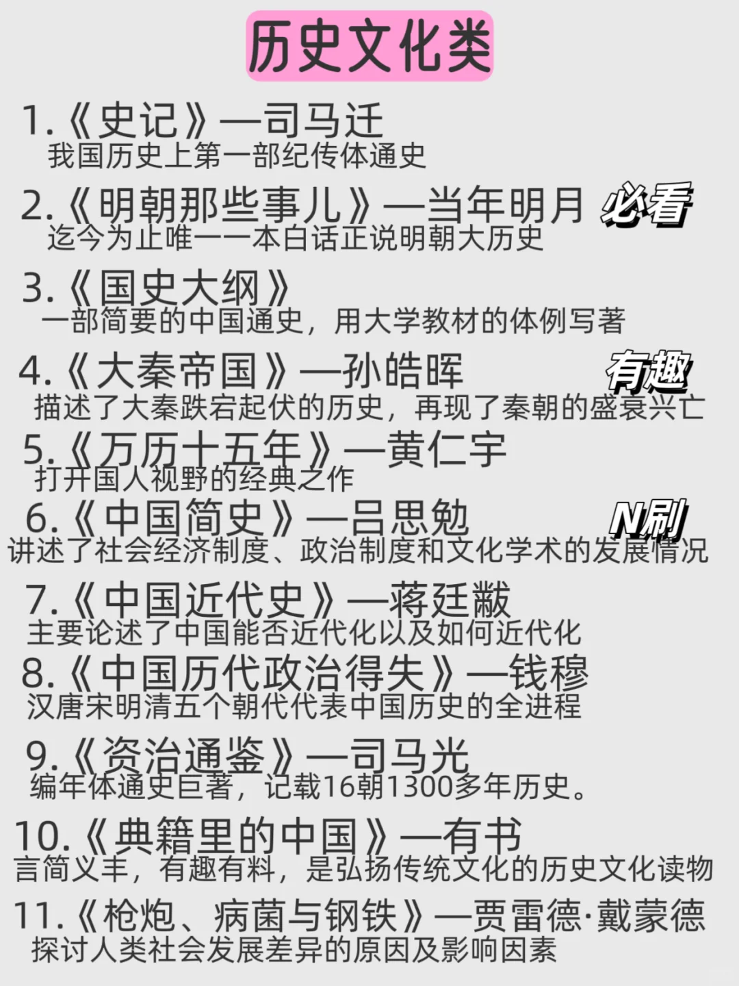 读完这72本书，脑子真的会变快‼️